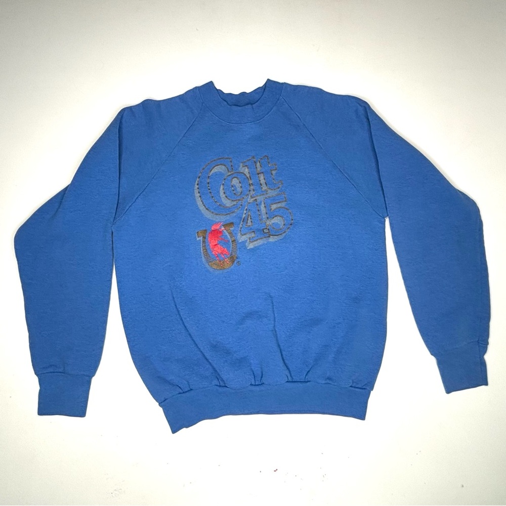 Vintage Colt 45 Malt Liquor Fruit of the Loom Crewneck Sz Large